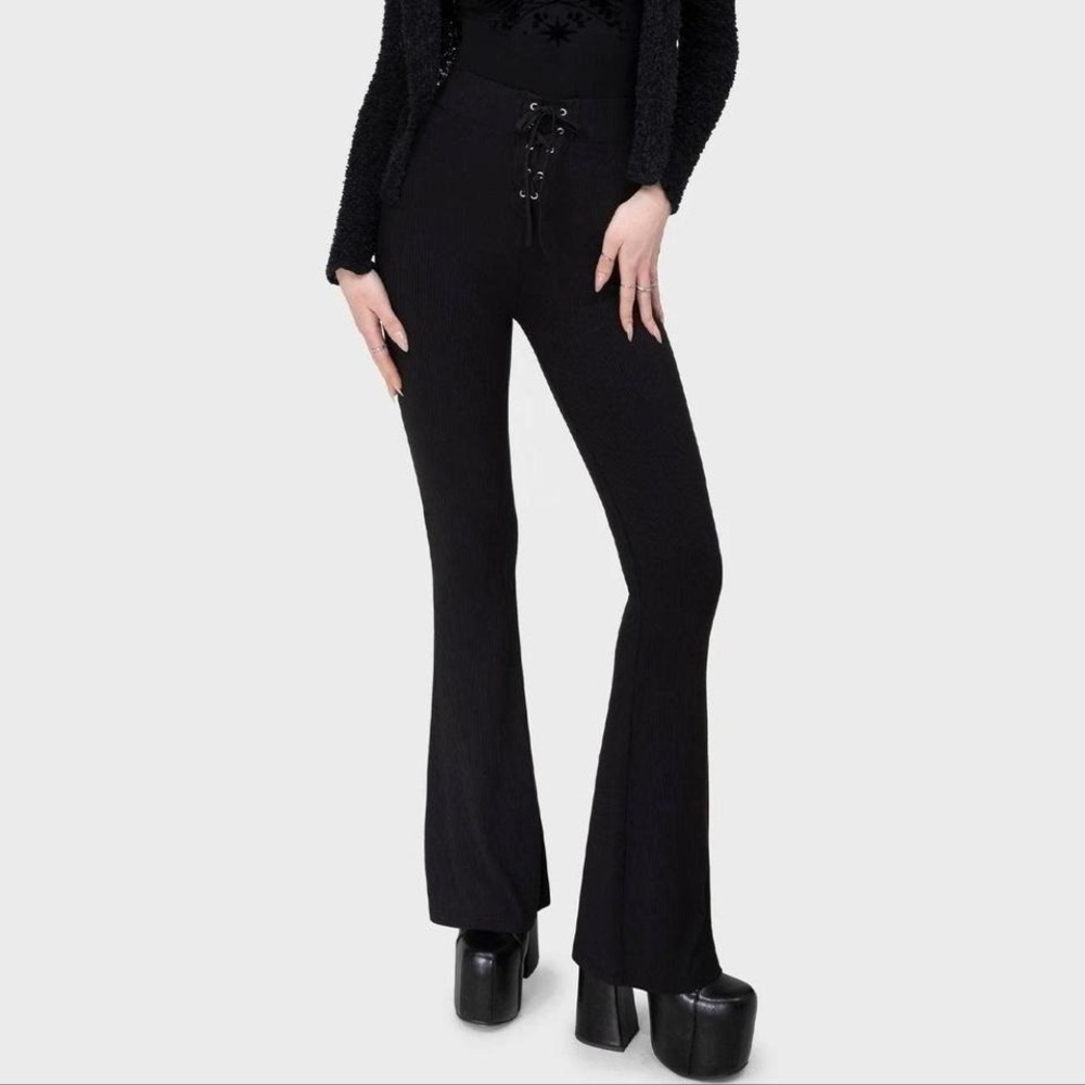 Killstar Slo Burn bell bottom leggings goth alternative M